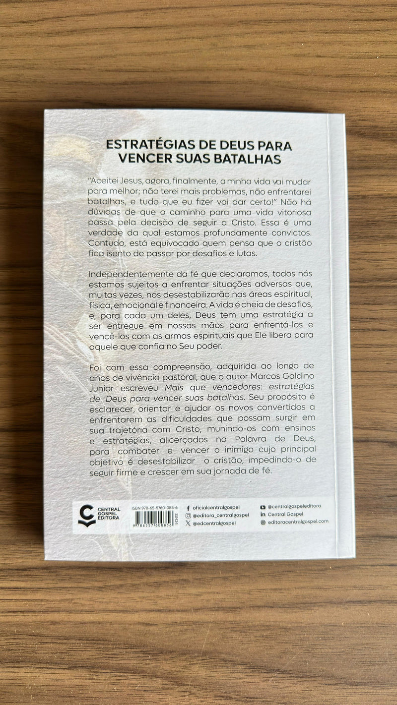 Livro "Mais que Vencedores: Estratégias de Deus para Vencer Suas Batalhas" - Marcos Galdino Junior